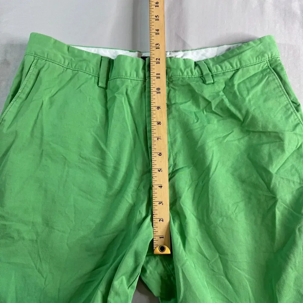 Banana Republic Chino Shorts Men’s 34 Green Flat Front Casual Golf Preppy Cotton